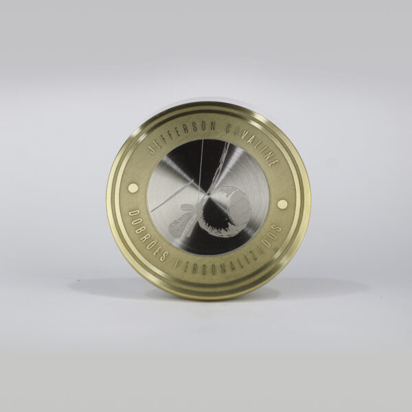 Medalhão em Bronze e Inox 63mm em Alto Relevo